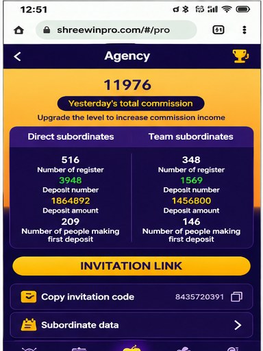 Shree.Win Agent Commission and Invitation Link Guide