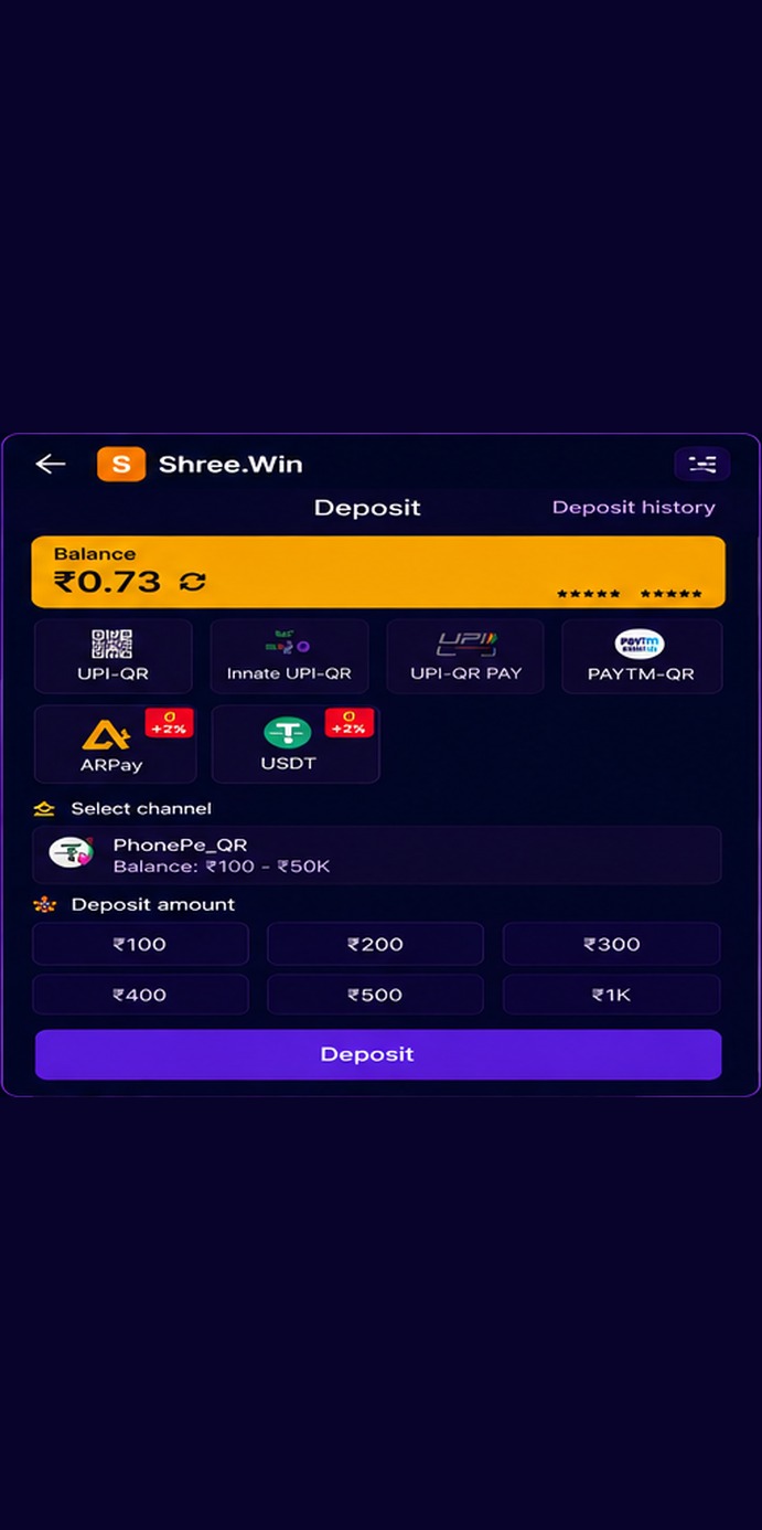 How to Deposit INR on Shree.Win